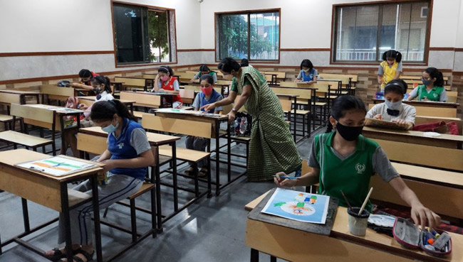 DRAWING COMPETITION August 2021 | Saraswati School Rabodi in Thane