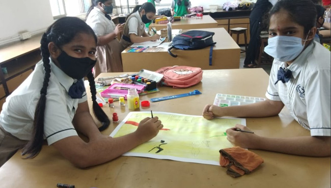 POSTER MAKING COMPETITION 2021 | Saraswati School Rabodi in Thane