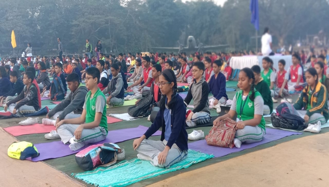 Sarasvis Suryanamaskar Shibir 2020 | Saraswati School Rabodi in Thane