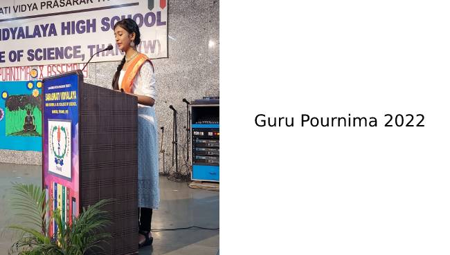 Guru Pournima 2022  | Saraswati School Rabodi in Thane