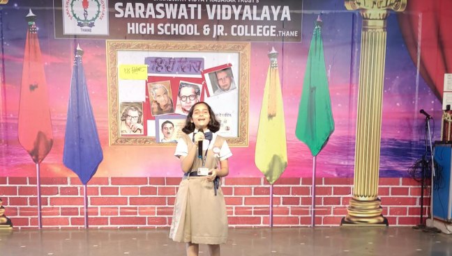 Hindi Diwas Celebration 2022 Secondary section | Saraswati School Rabodi in Thane