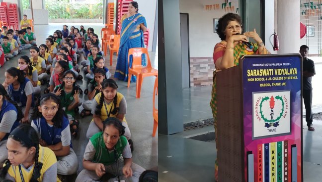 Hindi Diwas Celebration 2022 Secondary section | Saraswati School Rabodi in Thane