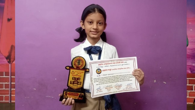 Kudos to Ms.Singdha Janjalkar for achieving success | Saraswati School Rabodi in Thane