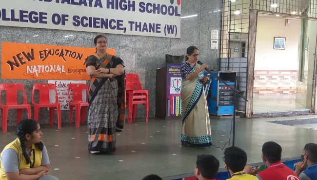 Secondary section Pledge against Single use plastic taken by our School Students on 4/7/2022 | Saraswati School Rabodi in Thane