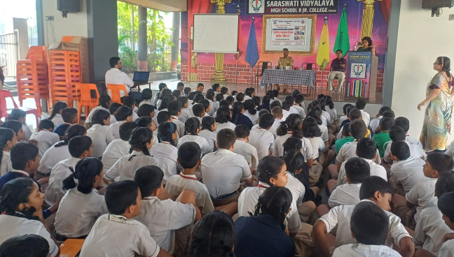 Seminar on Traffic Rules Conducted for Std.VII by Traffic Police Dept, Thane