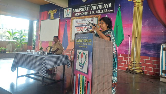 Seminar on Traffic Rules Conducted for Std.VII by Traffic Police Dept, Thane