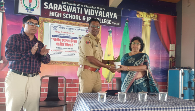 Seminar on Traffic Rules Conducted for Std.VII by Traffic Police Dept, Thane
