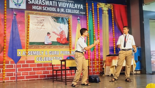 Guru Purnima Celebration and Std.X Assembly Program 2023