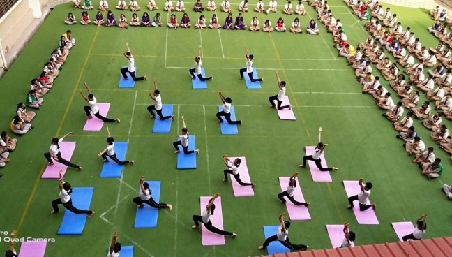 International Yoga Day (2023-2024) | Saraswati School Rabodi in Thane