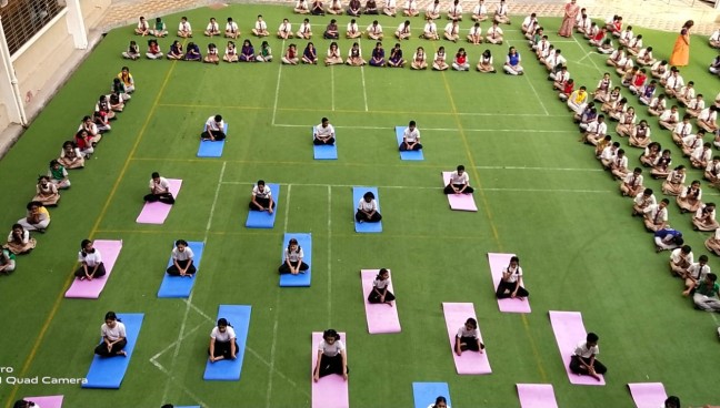 International Yoga Day (2023-2024) | Saraswati School Rabodi in Thane