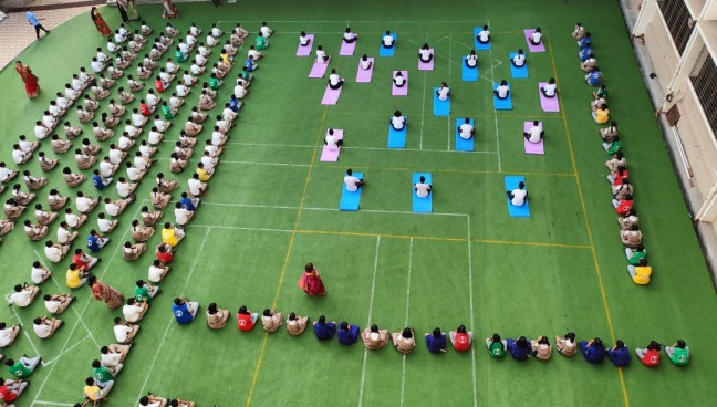 International Yoga Day (2023-2024) | Saraswati School Rabodi in Thane