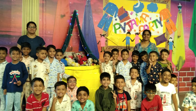 Pre Primary Pyjama Party | Saraswati School Rabodi in Thane