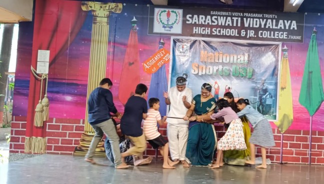 Std.VIII Assembly Program and National Sports Day Celebration 2023