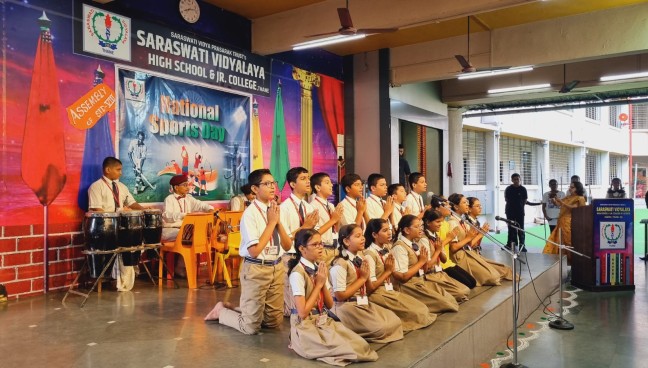Std.VIII Assembly Program and National Sports Day Celebration 2023
