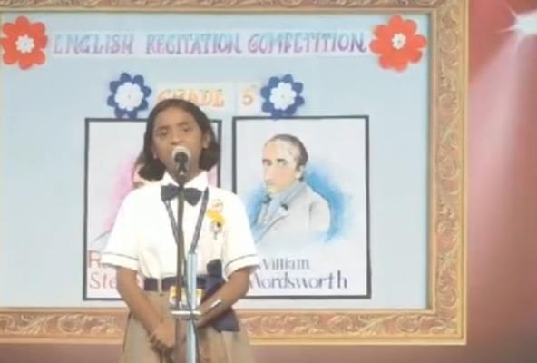 Primary Section 5th Std English Recitation Competition