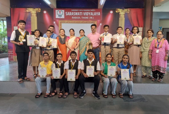 Sarasvis outstanding achievement in 'Lakshya'- interschool competitions