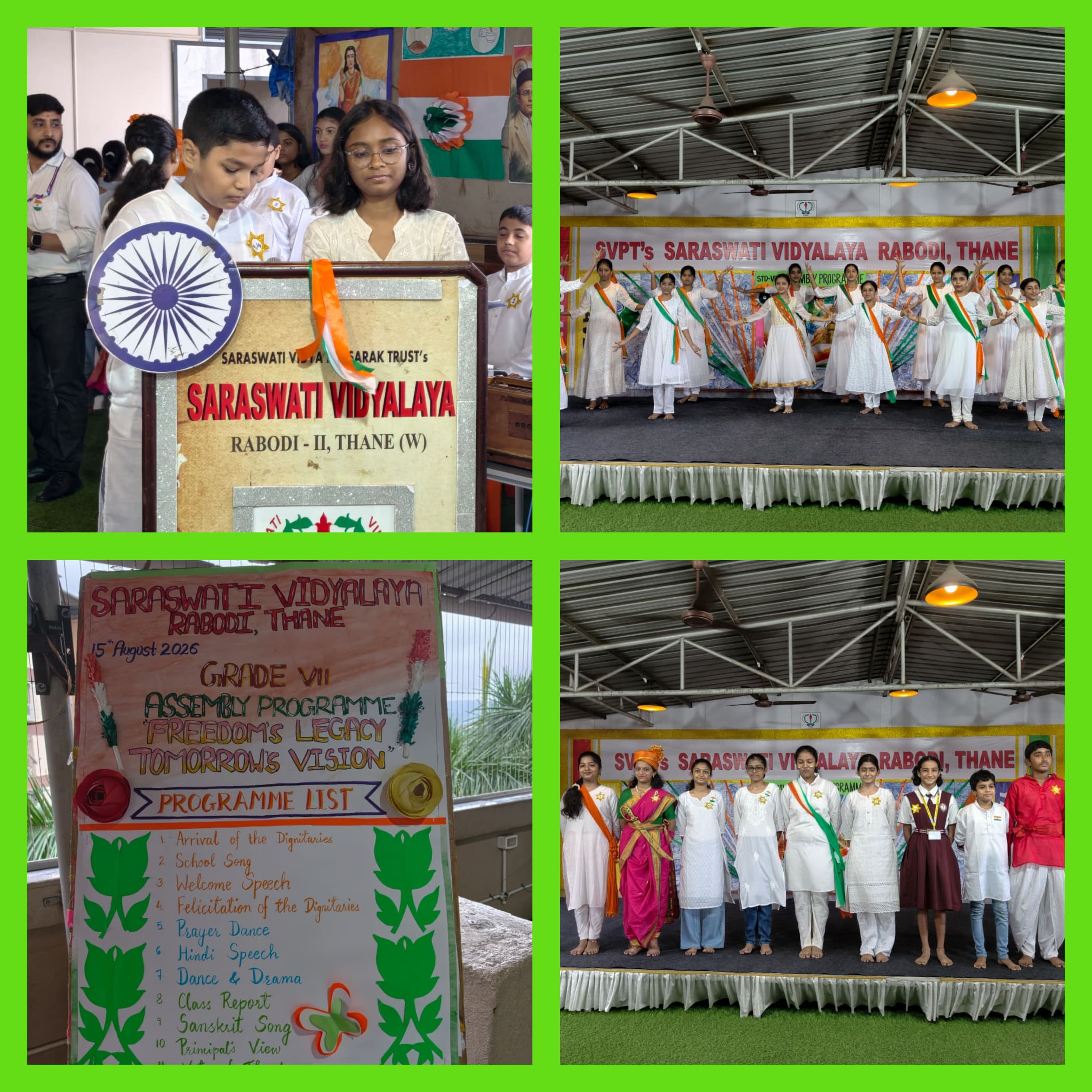 Independence Day Celebration & Grade 7 Assembly Programme